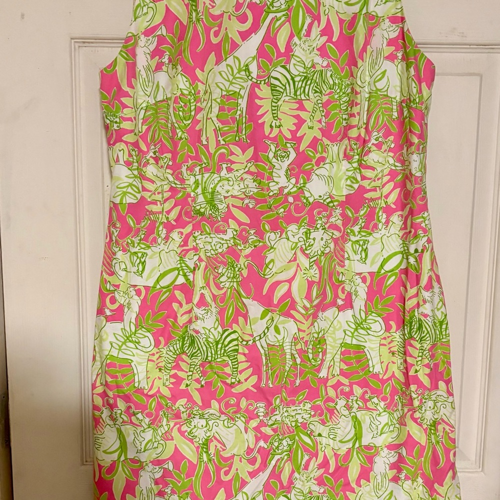 Lilly Pulitzer Pink and Green Midi Dress